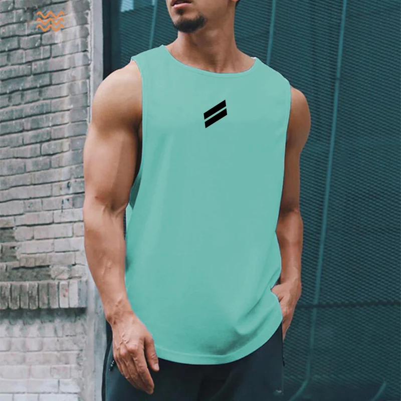 Men's Summer Sleeveless Sports T-Shirt Quick Drying Breathable Tank Top For Running Training Marathon Fitness Vest