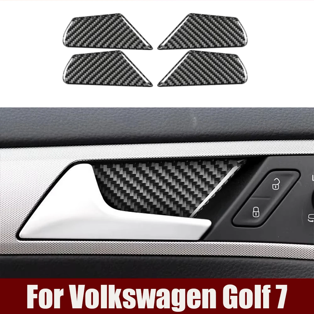 

Углеродное волокно, автоматическая дверная ручка, накладка на чашу, декоративная наклейка для Volkswagen Vw Golf 7 Gti Mk7 2013-2019, автомобильные аксессуары
