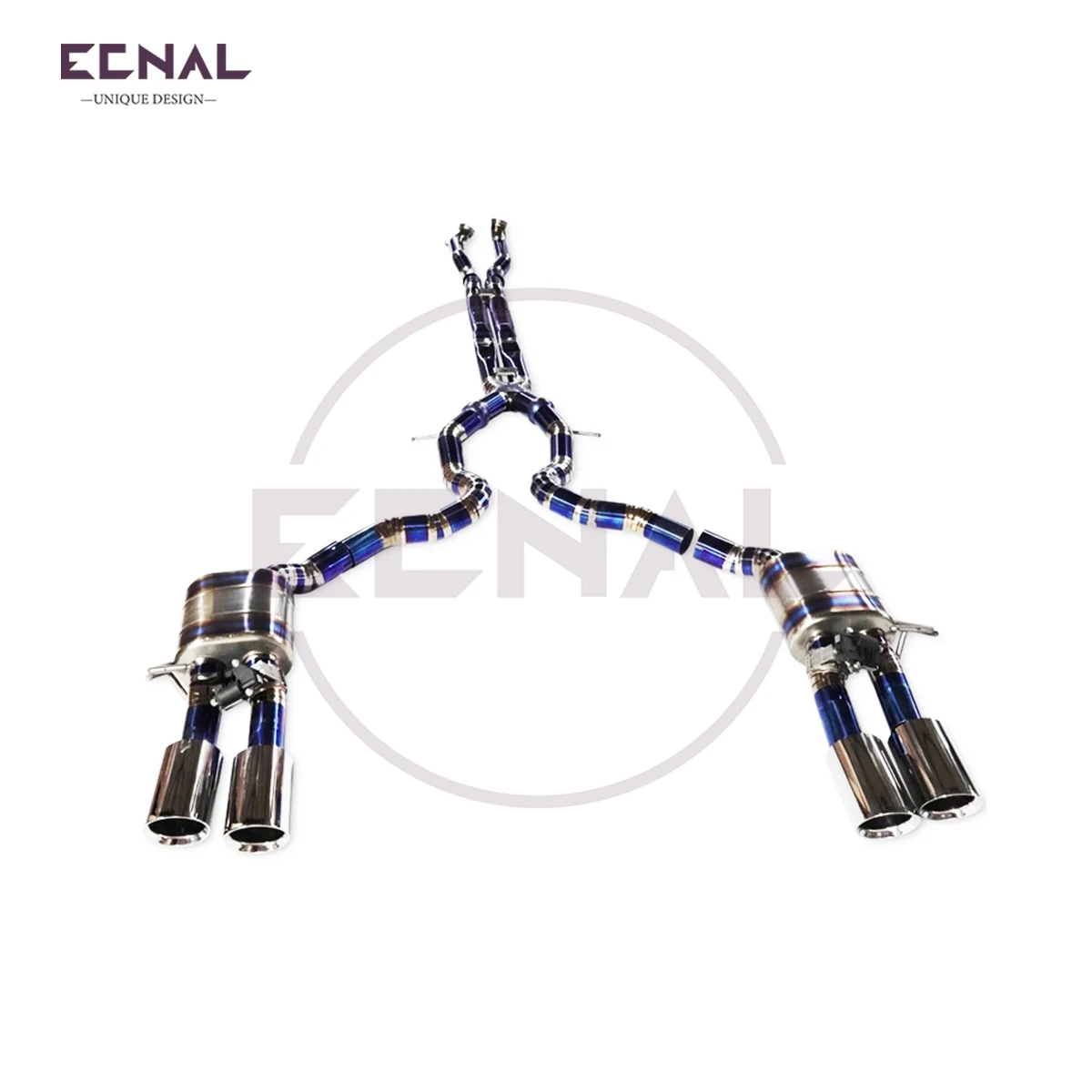 

Ecnal Exhaust Catback with Valve Muffler TC4 Titanium Alloy Car Sport Exhaust Pipe for Porsche Panamera 971 2.9T