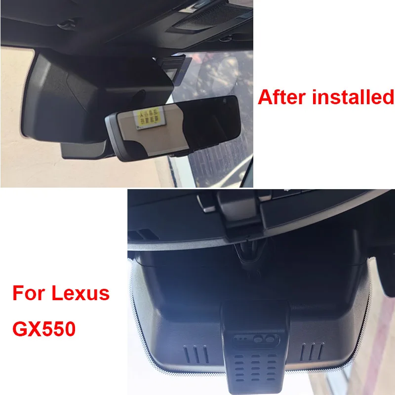 4K UHD التوصيل والتشغيل واي فاي كاميرا DVR داش لكزس GX 550 550h GX550 GX550h J250 2024 2025 مع ساعة APP A,LX700/700h 2025