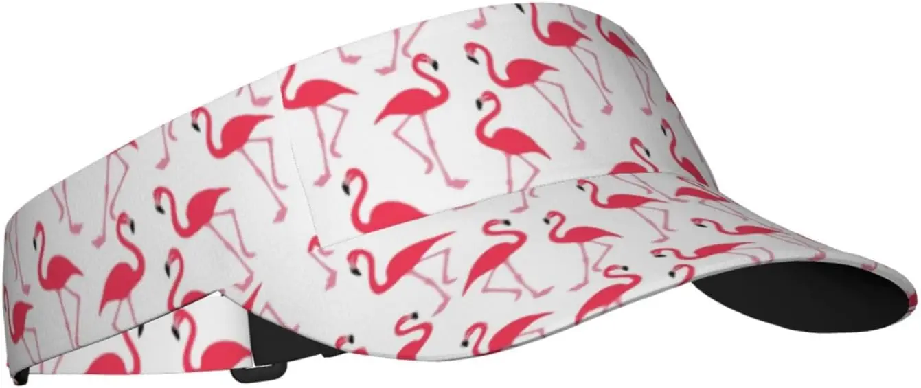 Sport Sun Visor Hat Pink Flamingo Women Men Sun Hat Cap for Jogging Walking