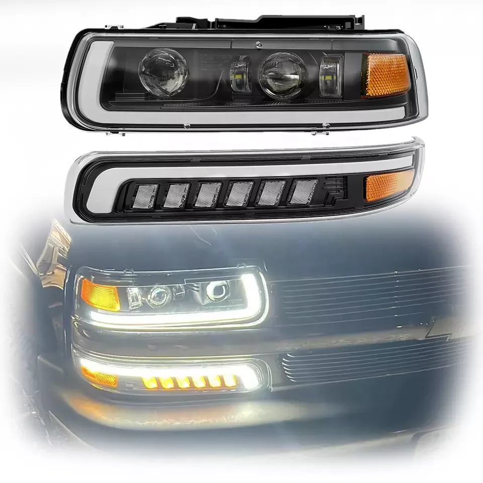 

MorSun For 1999-2002 Chevy Silverado D0T Truck accessories LED Headlight for 2000-2006 Tahoe Suburban Projector Headlamp