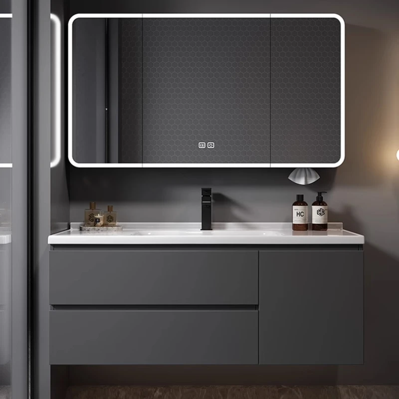 

Деревянный шкаф для хранения в ванной комнате, органайзер для туалетного столика, мебельная полка, ящик, колонна, умывальник, универсальный туалетный столик для красоты