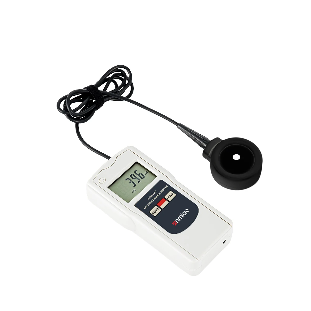 Digital UV Irradiance Measuring Instrument AM23 UV Irradiance Meter UVA UVB UVC UV Light Power Meter 2.000mW/20.00mW/200.0mW/cm²