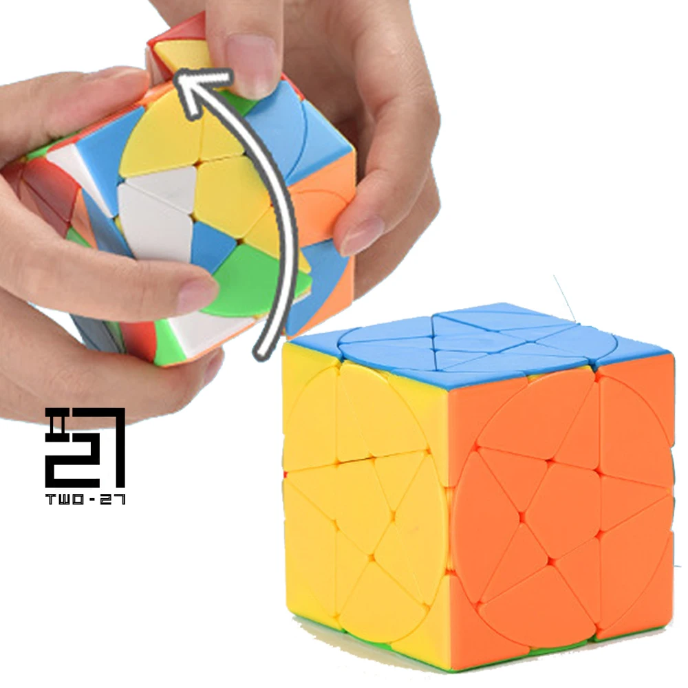 Rare Mixup 333 Pentagram Cube Pastel Color Difficult 3x3 Twisted Pentacle Cubic Puzzle for Ten Year Old Boys 10 Yrs Twister Game