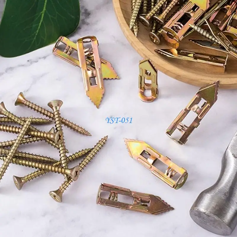 E15A 420Pcs Gypsum Expansion Anchors Screw Carbon Steel Fasteners Drilling Anchors and Screws Enduring