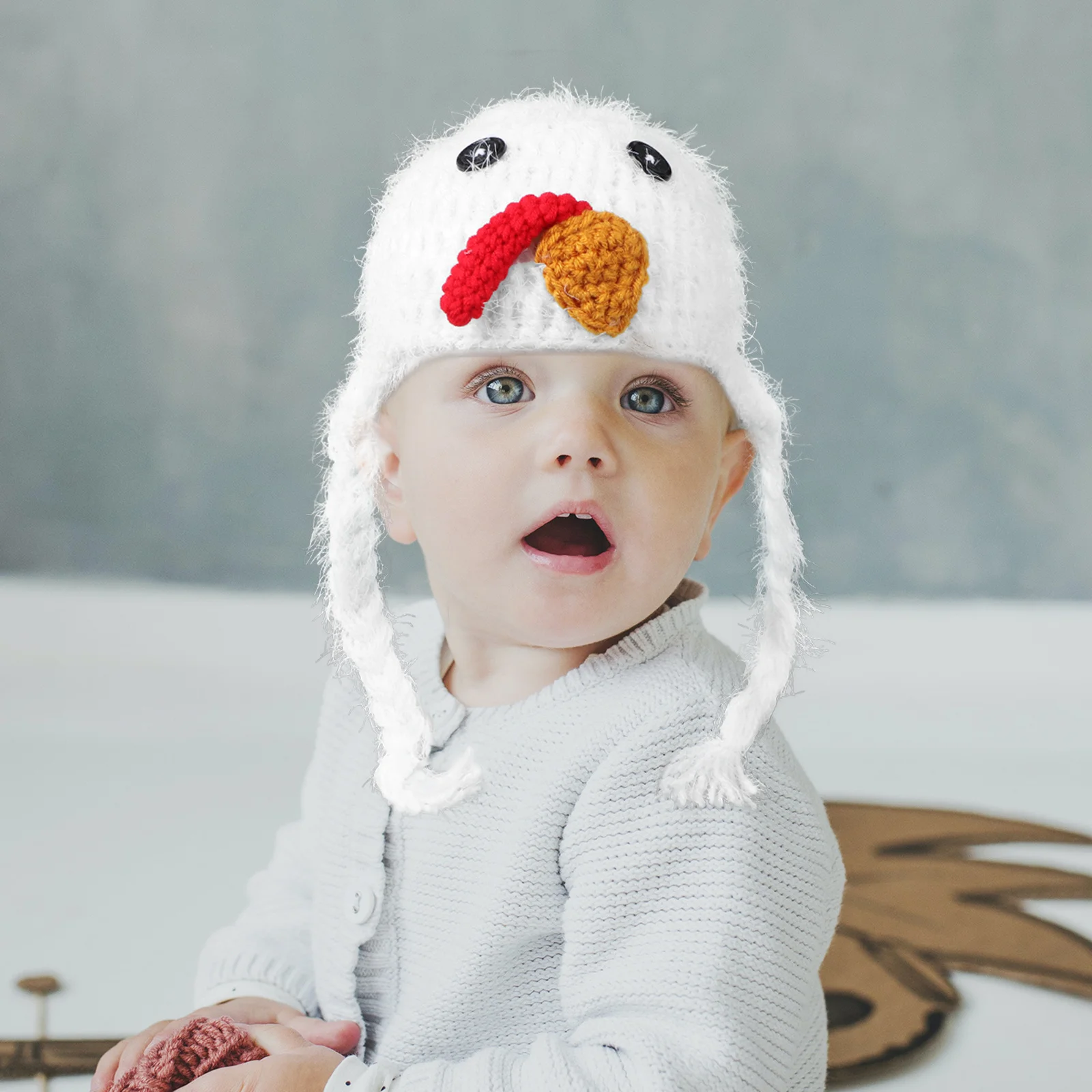 Newborn Baby Chicken Crochet Hat Exquisite Infant Photo Props Photography Outfits Newborn Photography Prop Baby Chicken Hat