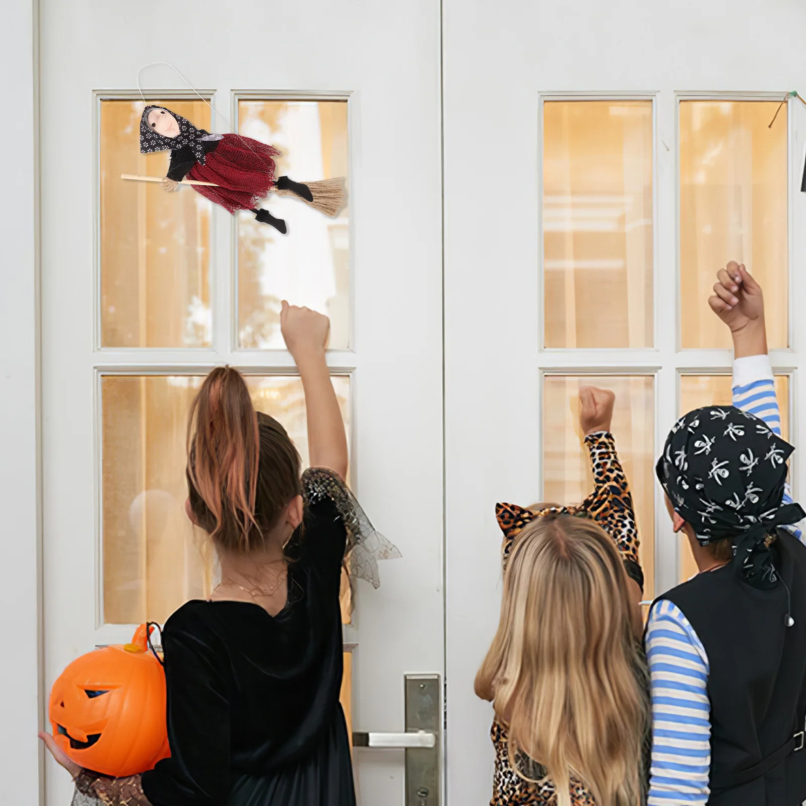 

Witch Halloween Decor Cute Festival Supply Lightweight Party Home Desktop Delicate Witch Decoration