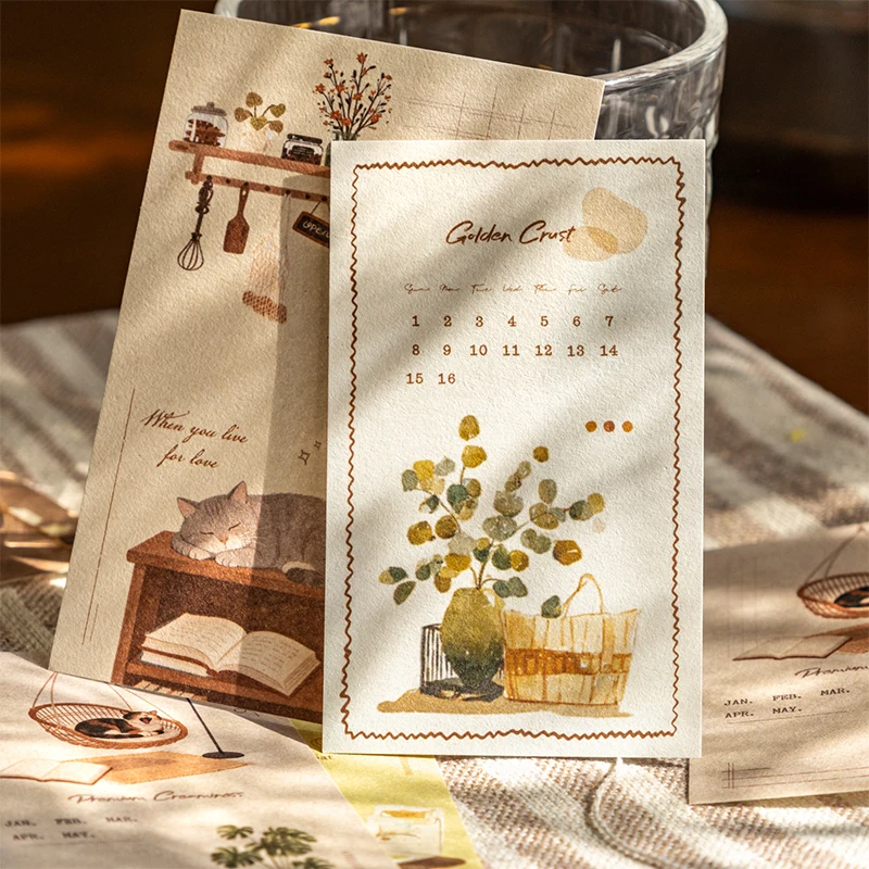 Journal GO 20pcs Time with You Note Pads Creative Warm Journaling Scrapbook Decorative Material Paper Stationery Notes