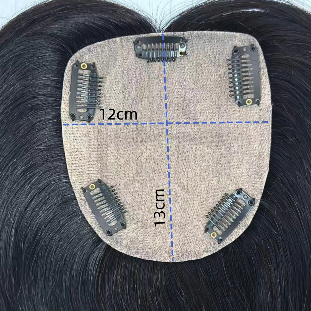 Silk Skin Base Human Hair Topper Free Parting Toppers for for Women Clip in Hairpiece Natural Scalp Top Brazilian Hair Extension
