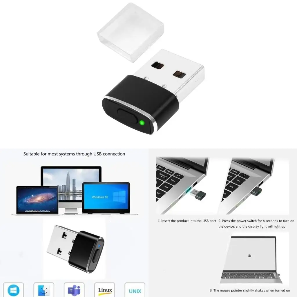 Mouse Jiggler Undetectable USB Mouse Mover for Computer Automatic Mini Mouse