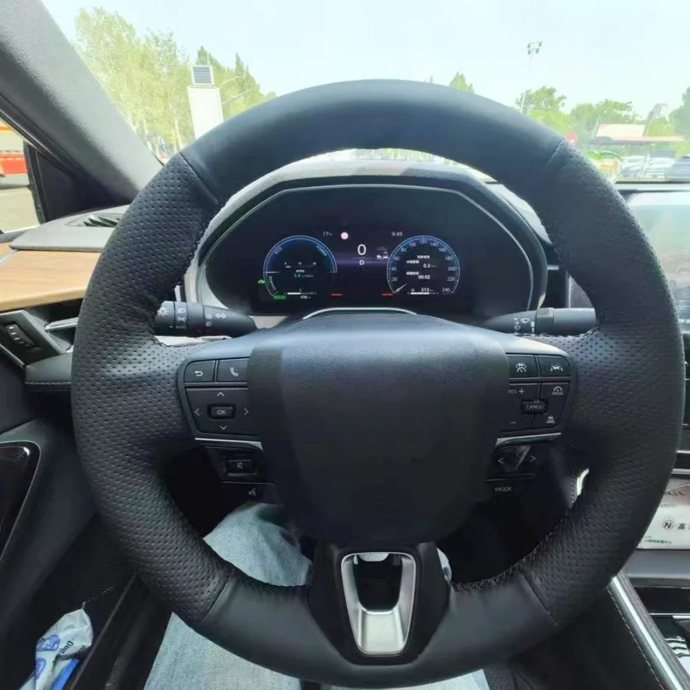 

Изготовленный на заказ оплетка на руль автомобиля, нескользящий, 100% подходит для Toyota 9th Camry, интерьер 2024 2025, автомобильные товары, накидка на руль