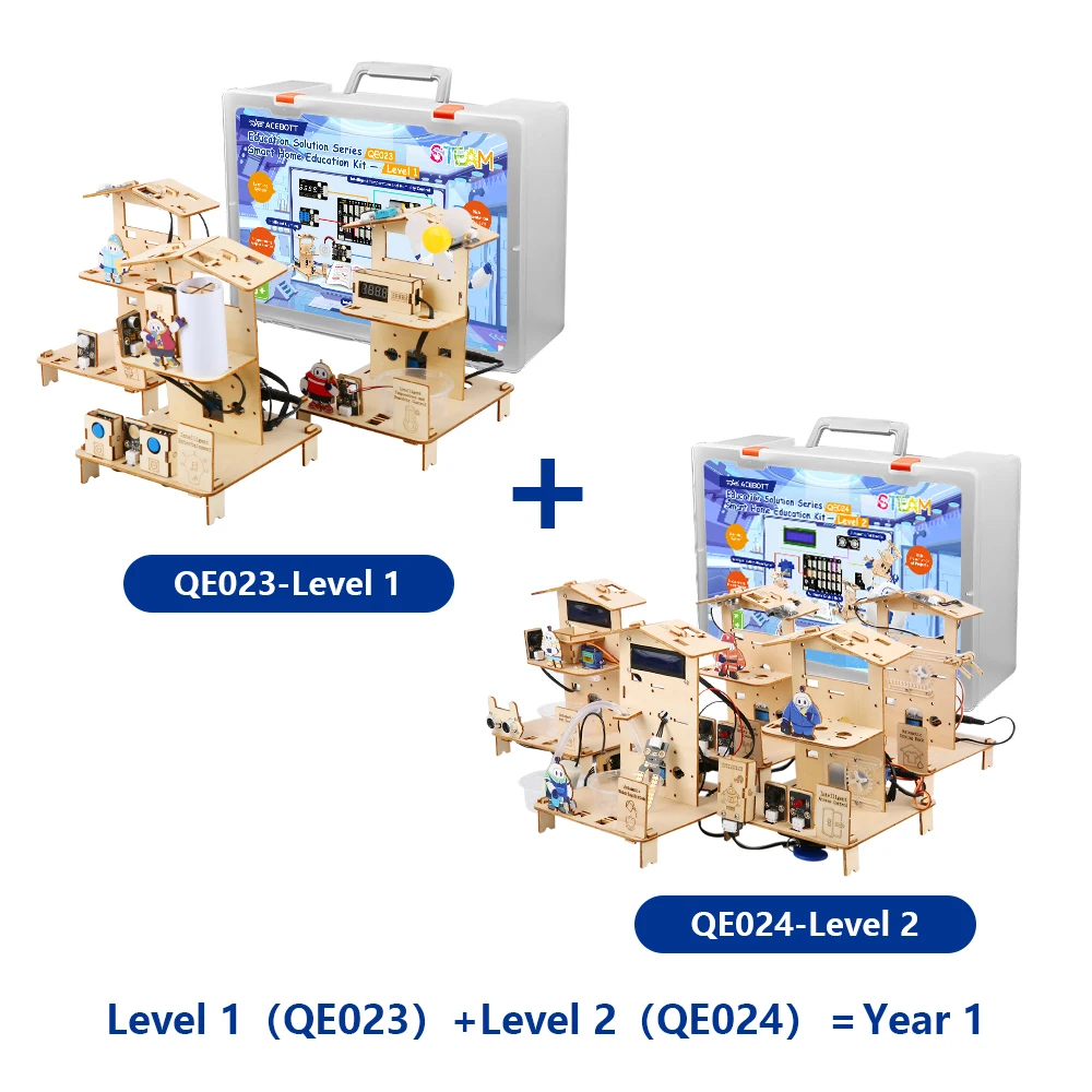 Imagem -03 - Acebott Stem Escola Smart Home Kit Solução Educação Série com Ensino Resource para Arduino Esp32