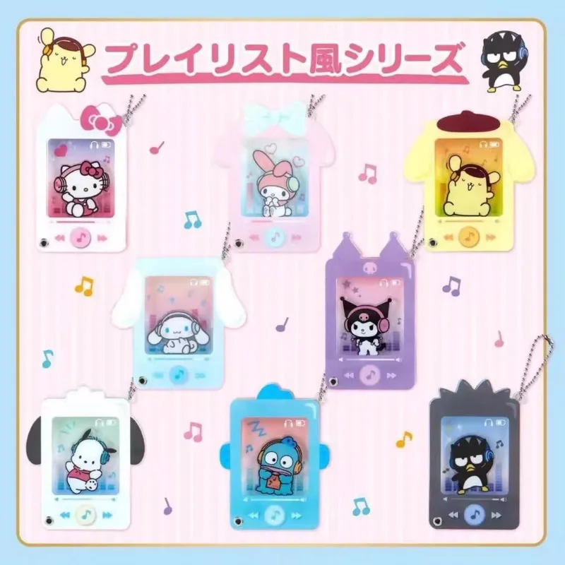 

Sanrio Melody Kuromi Cinnamoroll акриловые черные кружева Walkman Angel Kuromi шейкер серия Маленькая подвеска телефонная цепочка аниме игрушка подарок