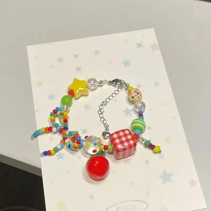 Modische und farbenfrohe Apfelstern-Hundekatze, süße Perlenkette, Sommer-SeasideGirl, lustige Elefanten-Perlenkette, Schmuck, Spielzeug, Geschenk