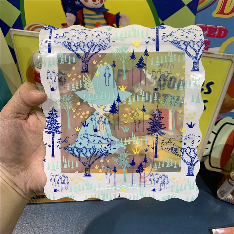 HippoMoomines Snufkin Little My Storage Bag 귀여운 만화 투명 봉인 된 가방 애니메이션 휴대용 보관 주머니 Collectible Toys