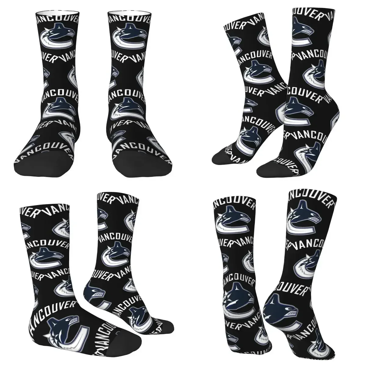 All Seasons Crew Stockings Vancouver Hockey Canucks Essential Active Socks Funny Long Socks for Men Women Valentine's Day Gifts