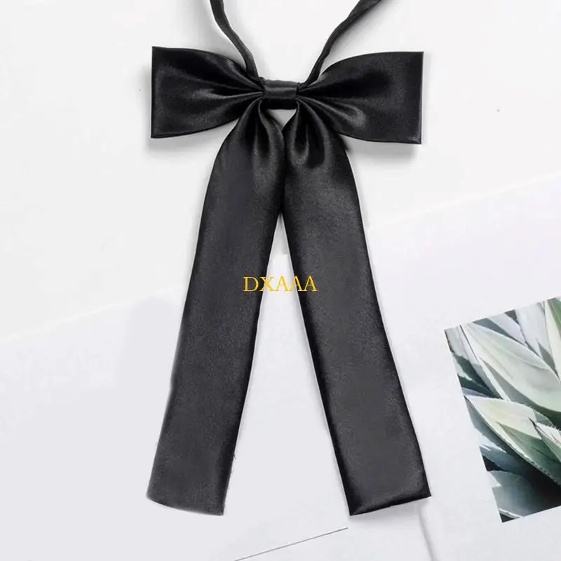 DXAA إمرأة الانحناء العلاقات زي مدرسي الانحناء العلاقات قبل ربط النساء ربطات العنق لجميع القديسين عيد الميلاد قميص زي مدرسي #3