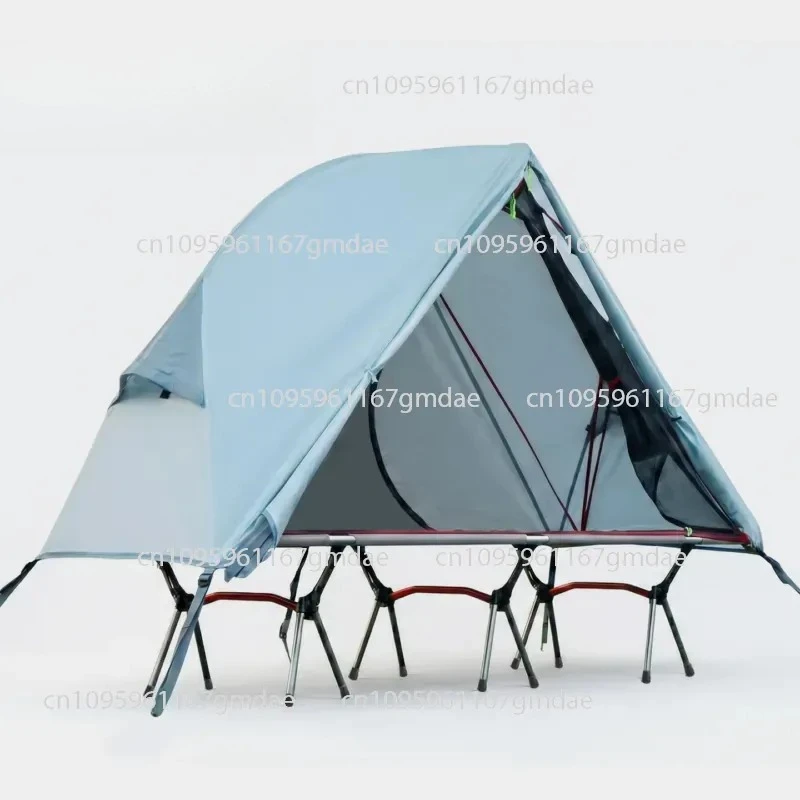 outdoor camping off-ground tent single folding portable aluminum alloy mosquito net weatherproof