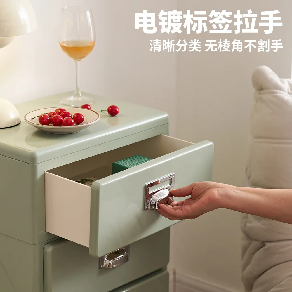 Bedroom Bedside Table Large Capacity Storage Cabinet Sofa Side Cabinet Storage Drawer Cabinet Creative Plastic Storage Cabinets