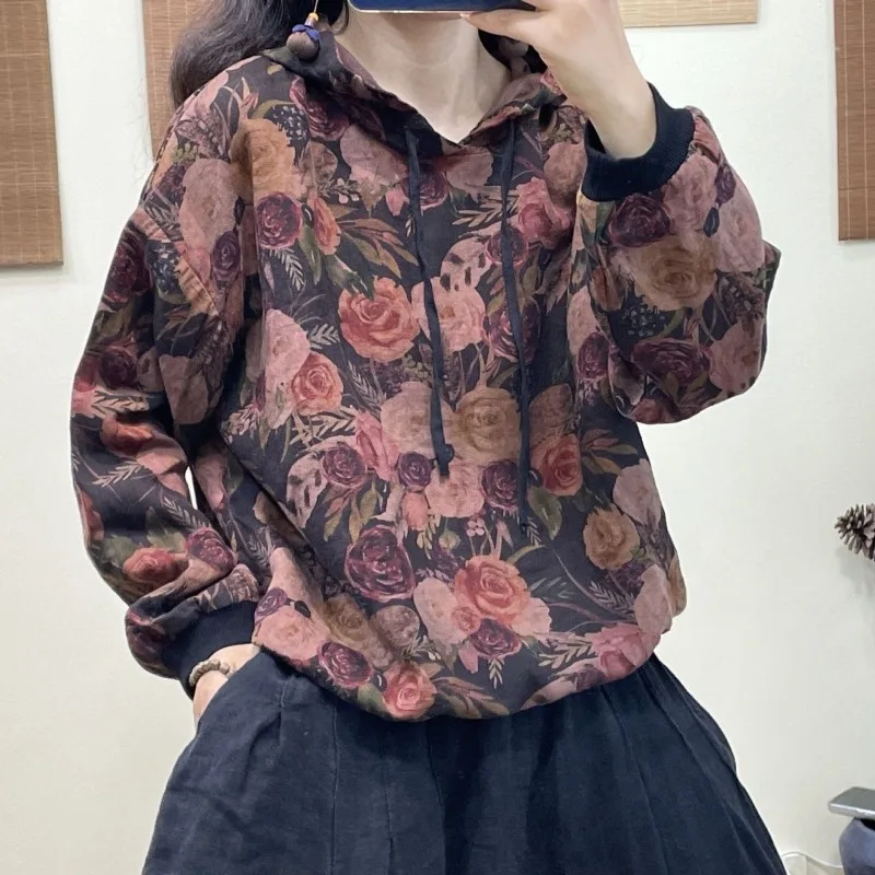 

Весенне-осенний свободный женский топ с капюшоном, корейская мода, красивый цвет, уличная одежда в стиле Харадзюку Y2k, новые женские толстовки с капюшоном, кофты