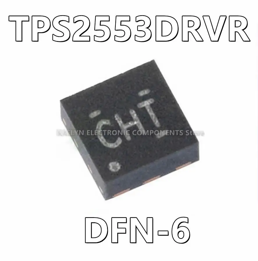 20Pcs/lot TPS2553DRVR TPS2553 CHT Power Switch/Driver 1:1 N-Channel 1.5A 6-WSON (2x2)