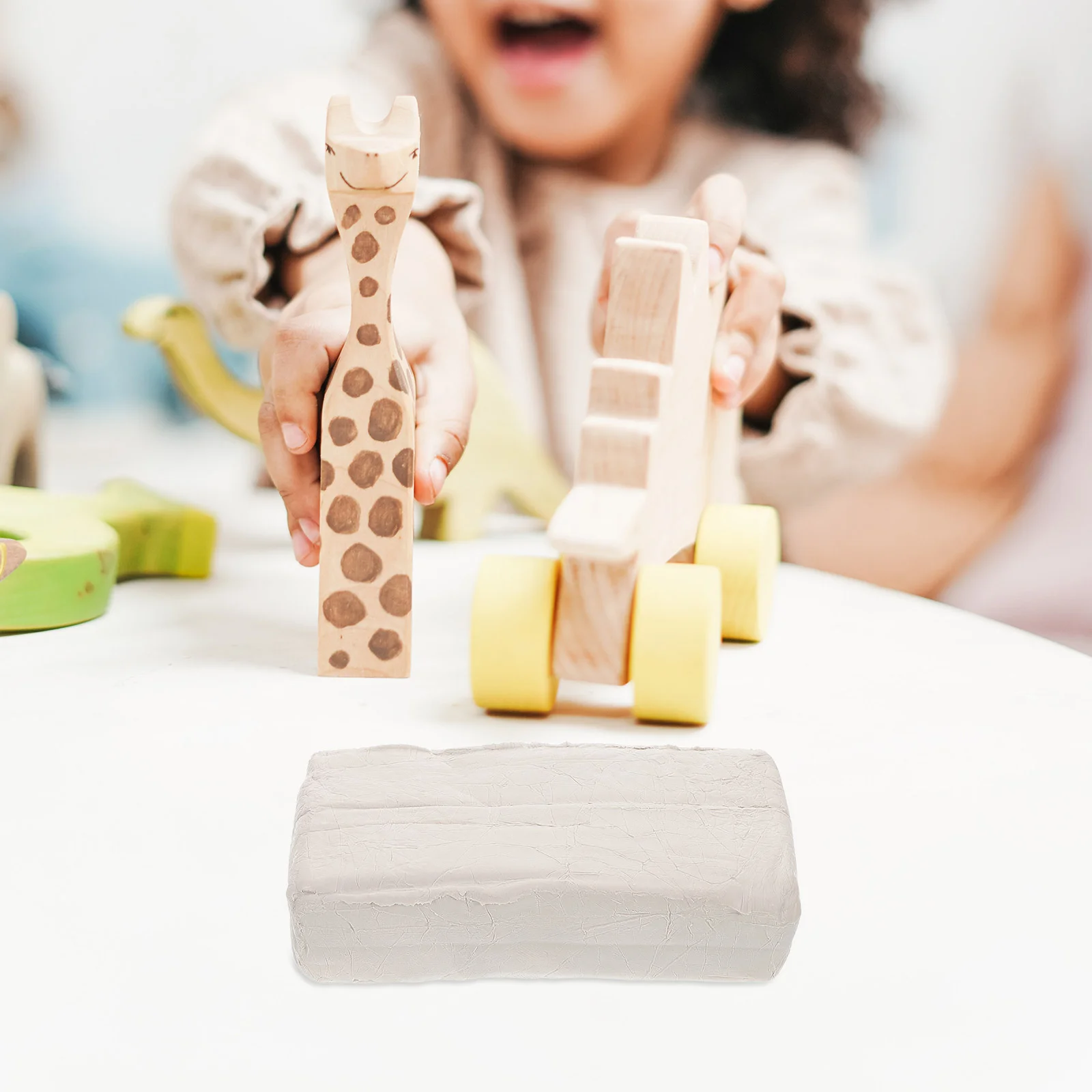 500 جرام طين سيراميك تصلب الهواء النمذجة الجافة الصغيرة لنحت أدوات الفخار الطبيعية الهواء الجاف الحرفية أطقم الاطفال #4