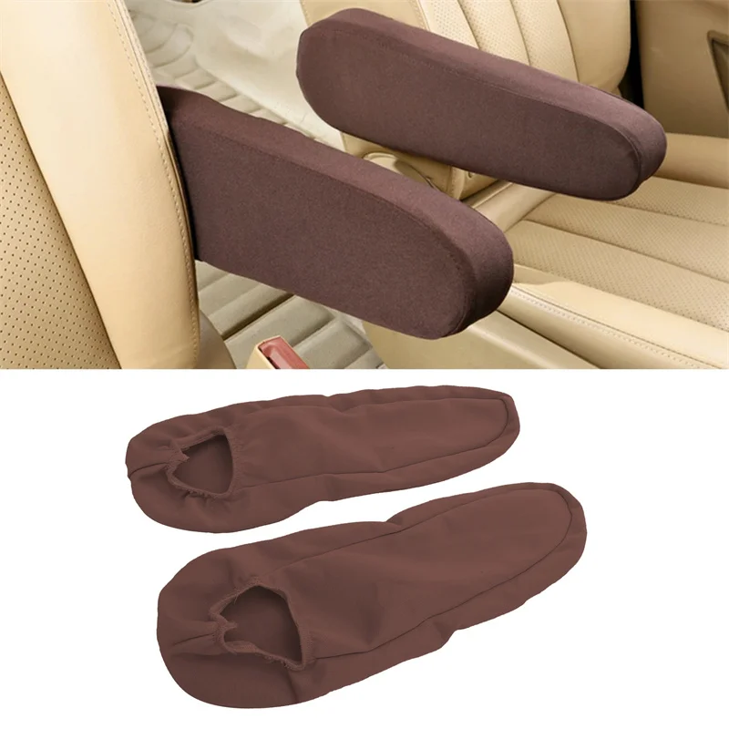 1/2PCS Car Seat Armrest Cover Universal Interior Auto Dust-proof  Hand Armrest Protector Soft Comfortable Elastic Cloth Covers