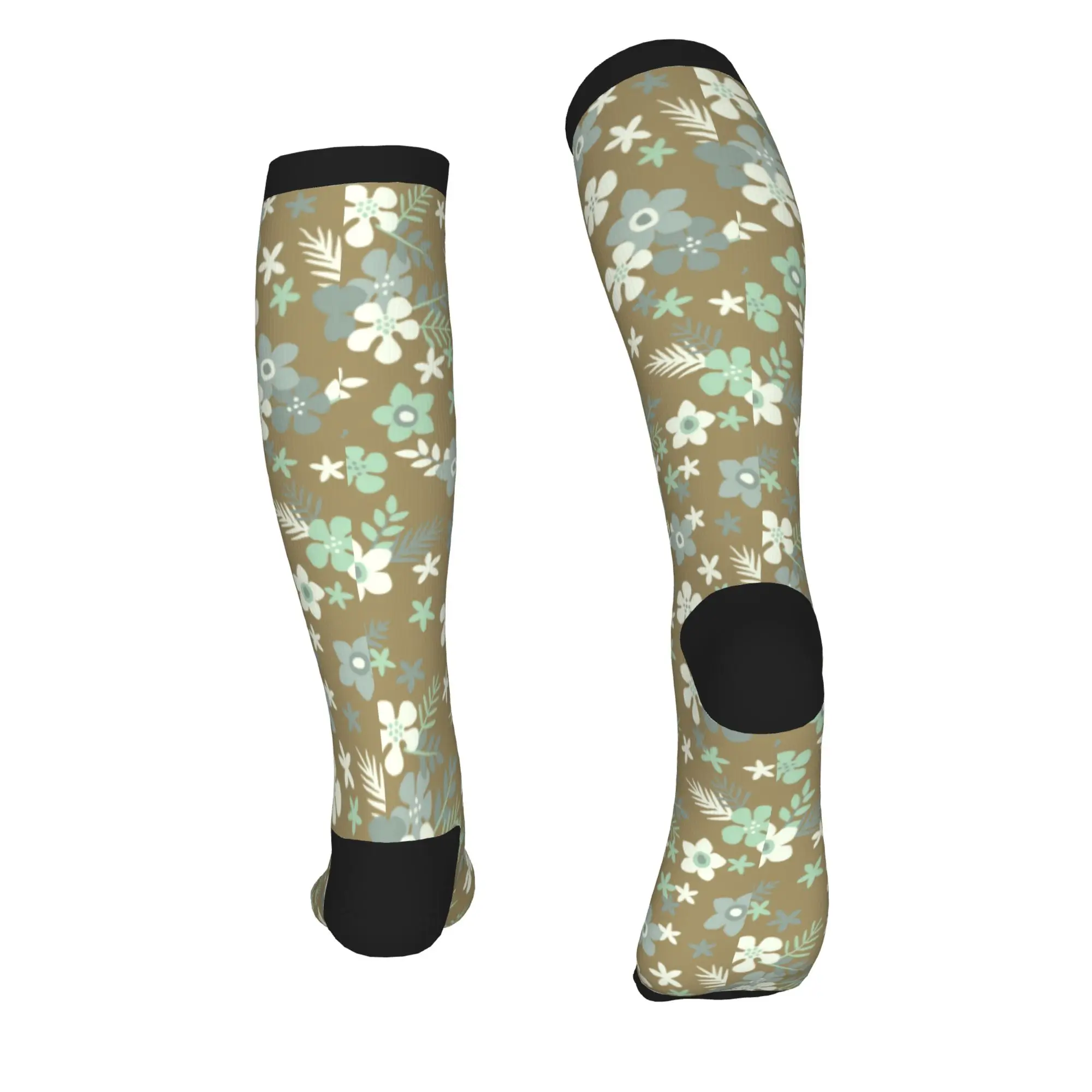 Harajuku Sage Green Spice Mix Socks Men Women Warm 3D Print  Basketball Sports Sports Compression Socks view 3