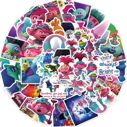 50Pcs Cartoon Trolls Genie Graffiti Stationery Decoration Refrigerator Skateboard Computer notebook Waterproof Sticker