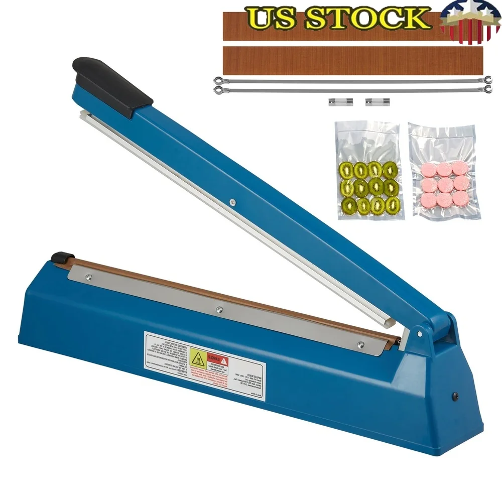 

16 Inch Heat Sealer Machine ABS Impulse Bag Sealing Poly Bag Sealer Durable with 8 Heat Levels Easy Operation Suitable Food