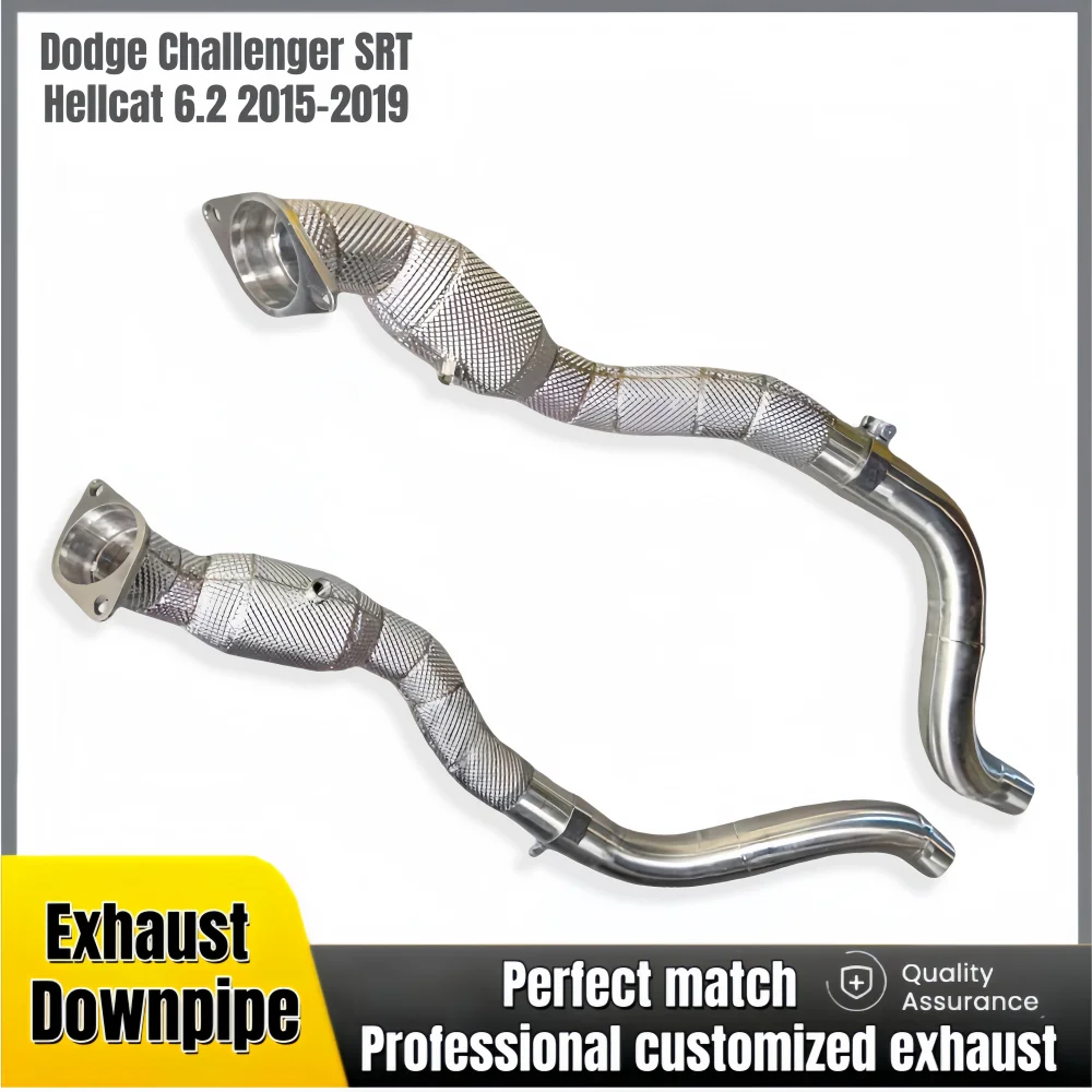 

Insulated Exhaust Downpipe for Dodge Challenger SRT Hellcat 6.2 2015+ Car Performance Header Exhaust Pipes Perfect Modification