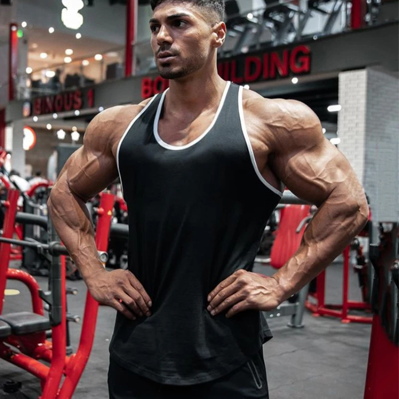 Sommer Baumwolle atmungsaktive ärmellose T-Shirt Fitness studio Bodybuilding Training lässige Tanktops Herren Fitness Muskel cool Gefühl Unterhemden