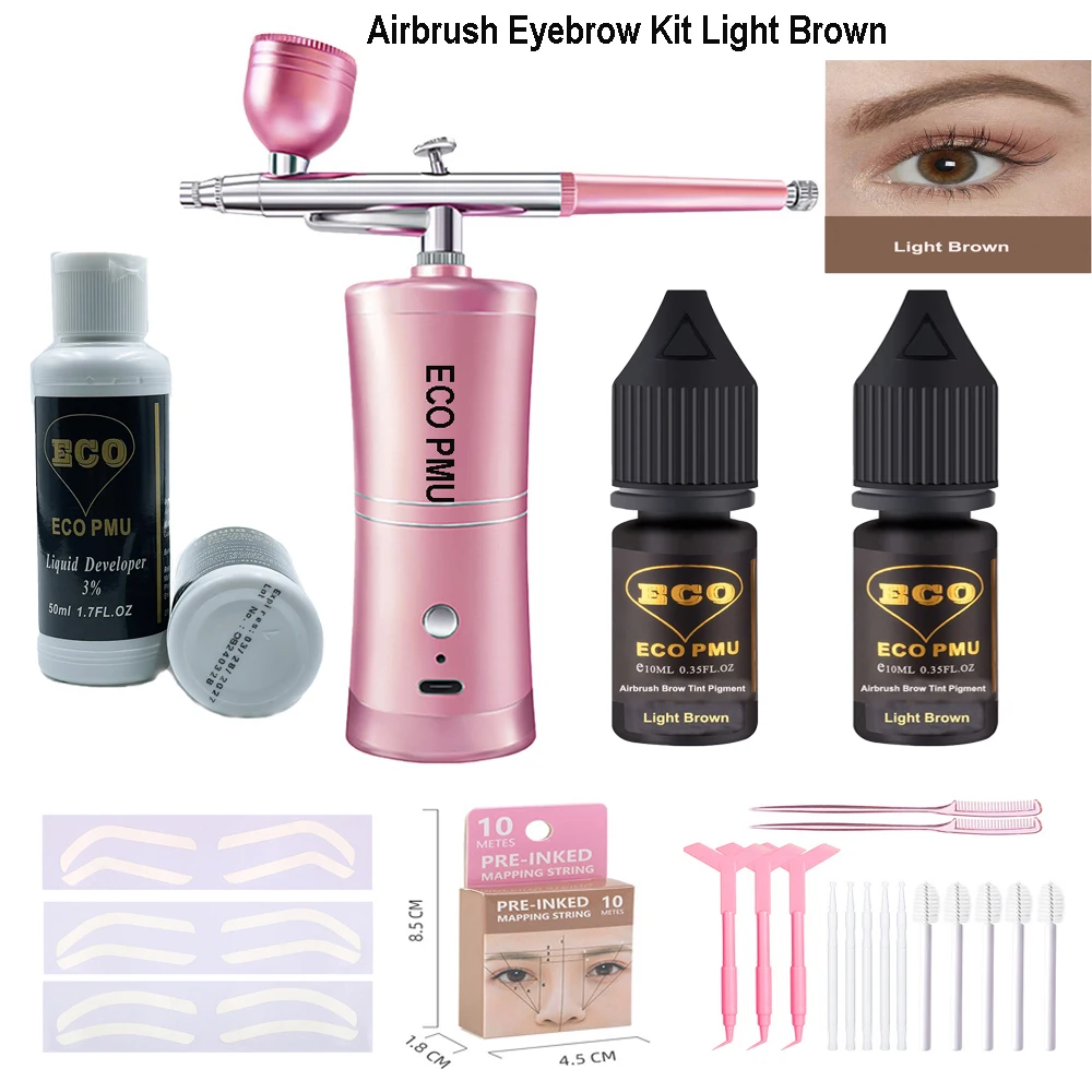 Professional Whole Kit for Eyebrow Airbrush Brow Hybrid Tint & Dye