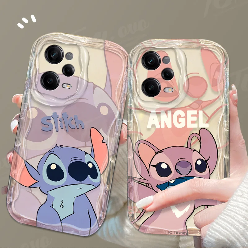 Clear Phone Case For Xiaomi Redmi Note 13 12 Pro Plus Turbo Speed 12S 12R 11 11S 10 10S 9S 7 8 9 Max Cute Disney Pink Stitch