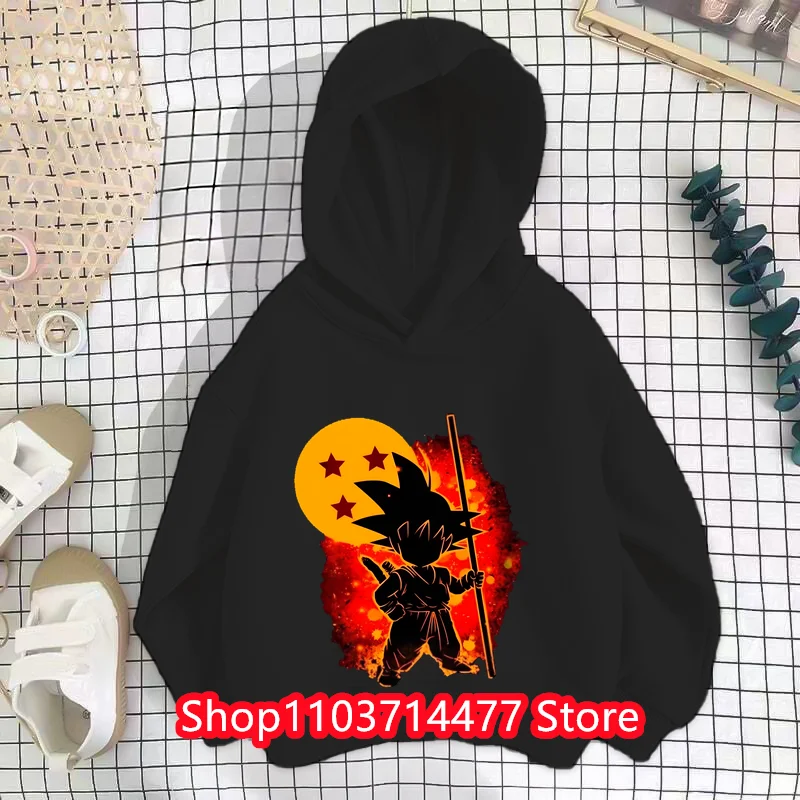 

Boys Japan Anime Dragon Ball Z Goku Cartoon Anime Hoodies Kids Clothes Teenage Tops Children Goku Hip Hop Sweatshirts