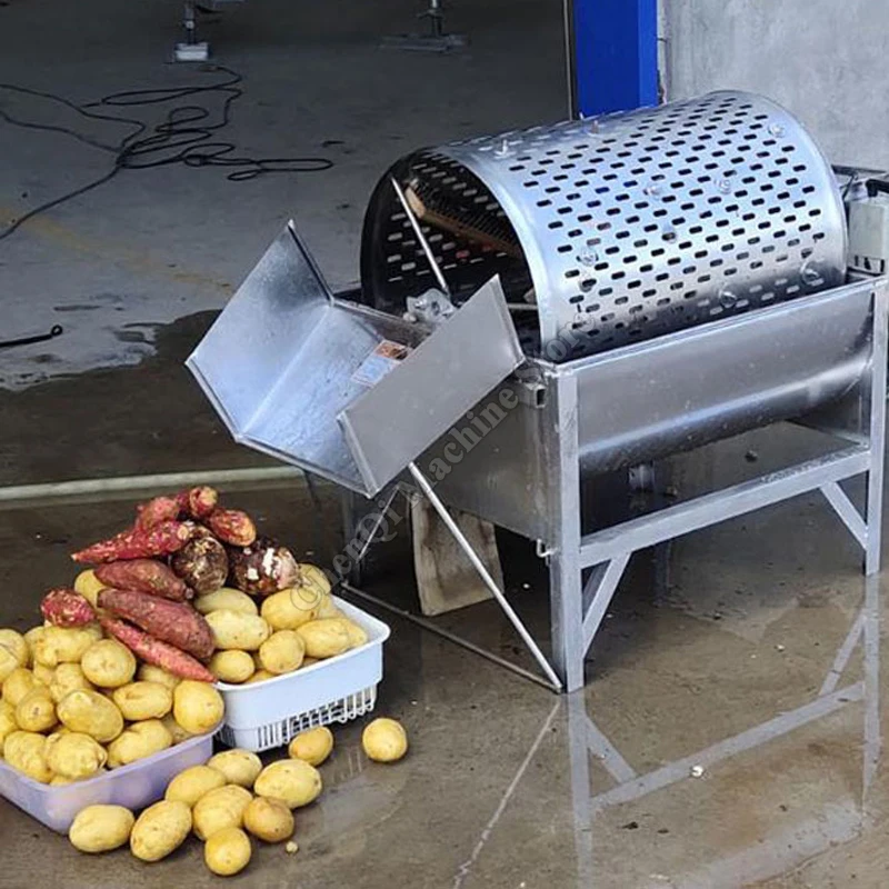 آلة تنظيف البطاطس الحلوة المصنوعة من الفولاذ المقاوم للصدأ المنزلية الصغيرة الأوتوماتيكية بالكامل آلة تنظيف البازلاء بجذر اللوتس عن طريق البحر