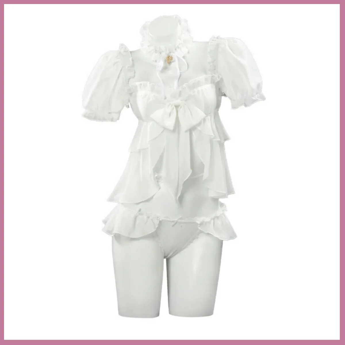 Игра NIKKE: Богиня Победы Дороти Косплей Костюм Шорты Парик Женский Сексуальный Карнавальный Бикини Летний Белый Купальник Костюм