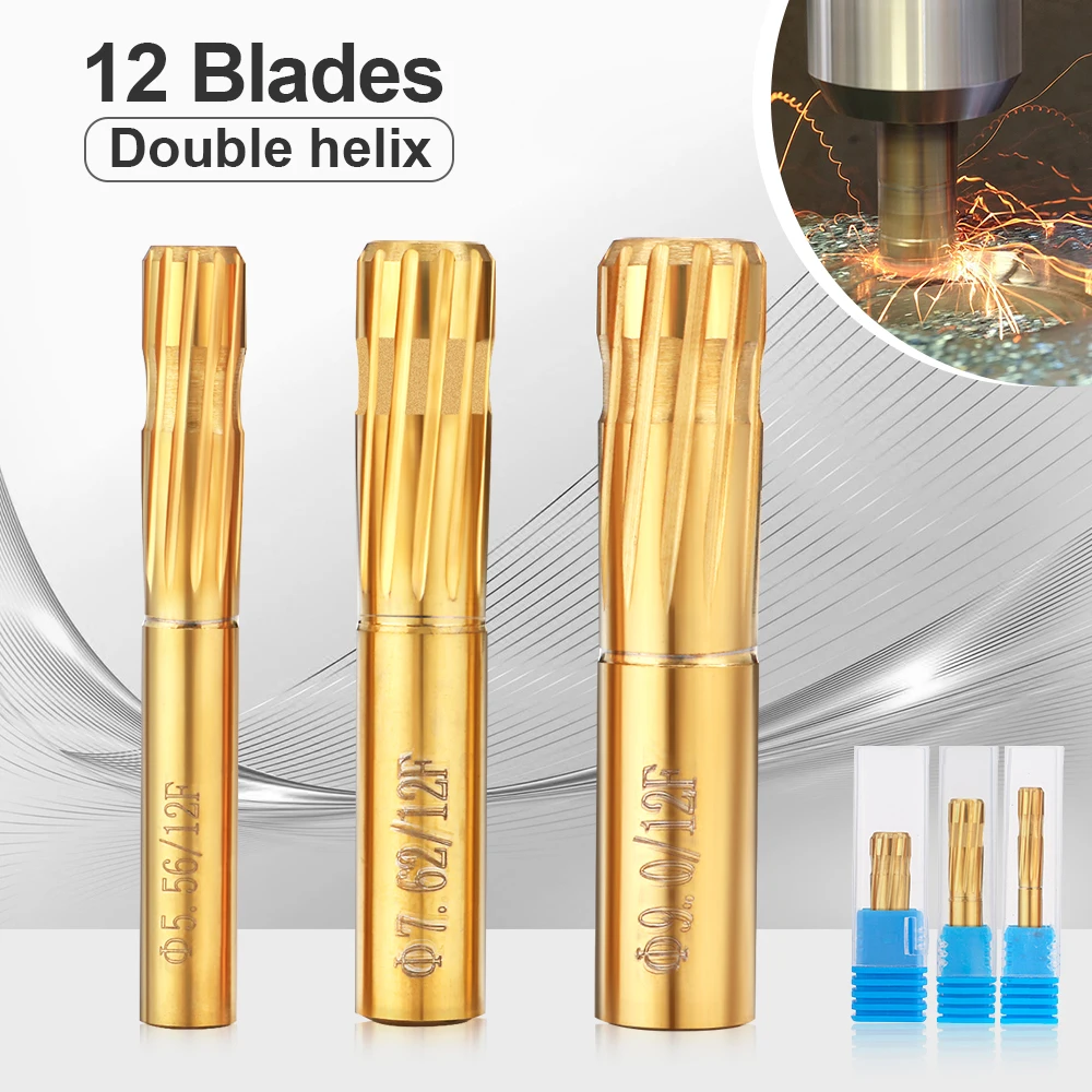 

12 Flutes Carbide Drill Bit 7.92/9.35mm Tungsten Steel Double Layer Blade CNC Milling Cutter for Lathe Metal Processing Drilling