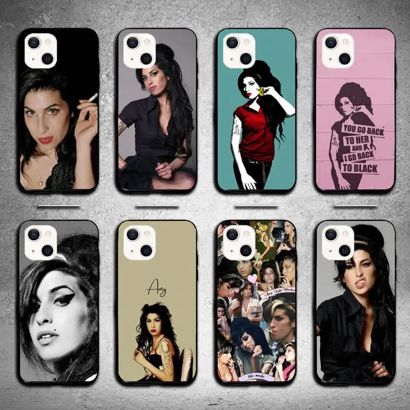 Amy Winehouse singer  Phone Case For iPhone 11 12 Mini 13 14 Pro XS Max X 8 7 6s Plus SE XR Shell