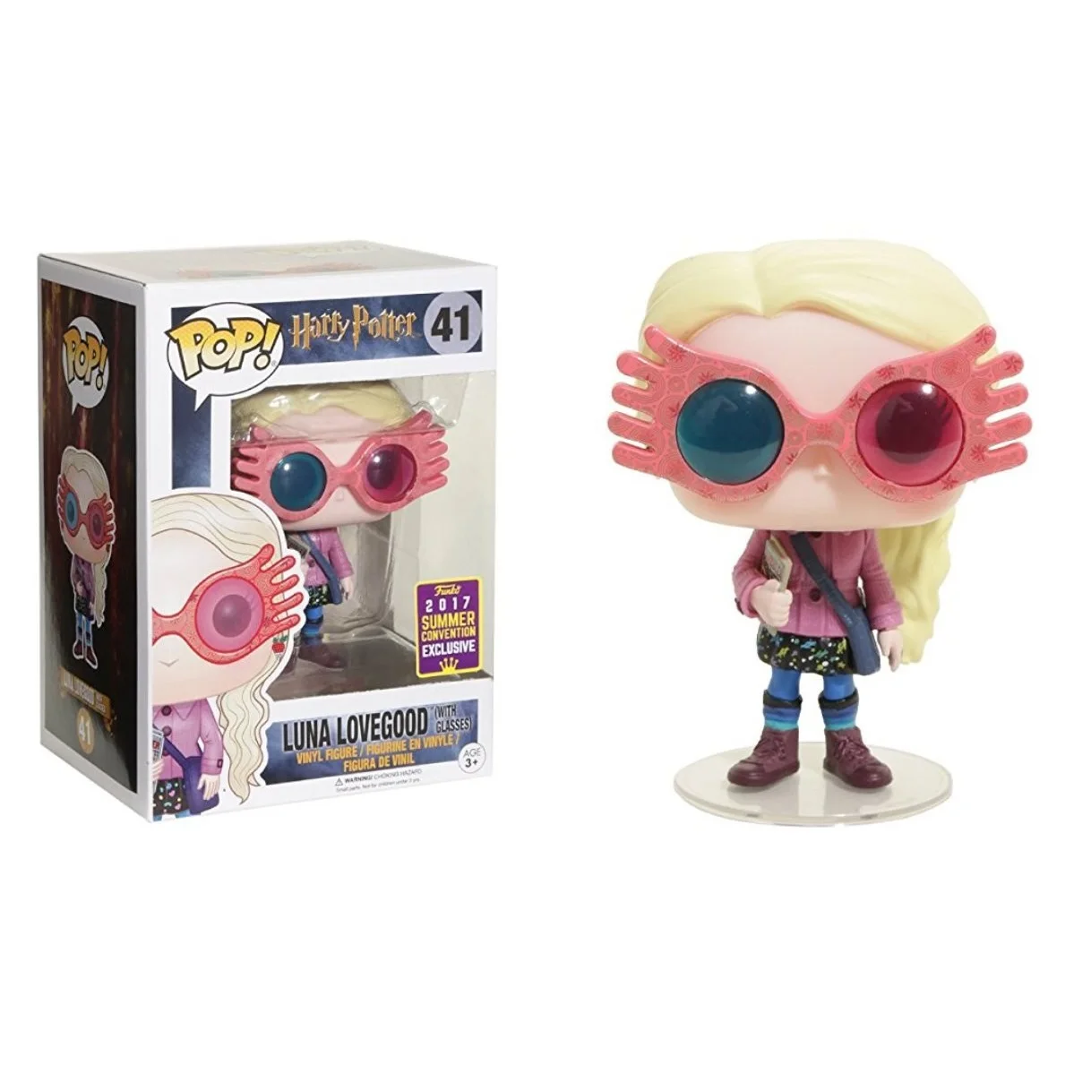Funko Pop Harried Potter Luna Lovegood con Occhiali 41 #   Figure giocattolo d'azione in PVC 10CM Collezione di figure in vinile Figurine Giocattoli di modello