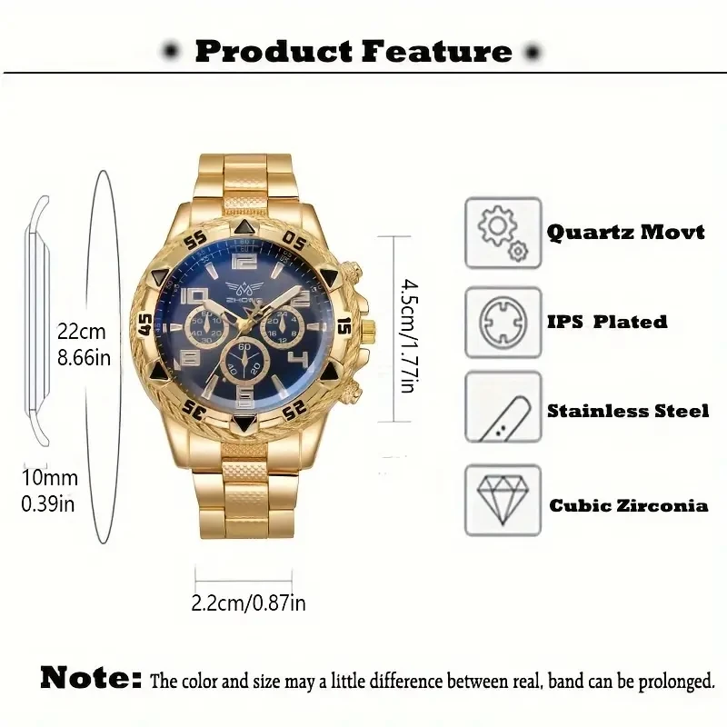 1Pcs Men\'s Watch,Large Dial Fashion Quartz Business Wristwatch,Ieal Choice For Gifts