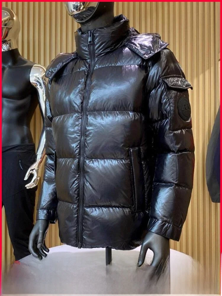 

Heavyweight New Winter ort Puffer Jaet Du down Warm Stand Collar ex Nylon Windproof 3D Design Casual Sle Thiened