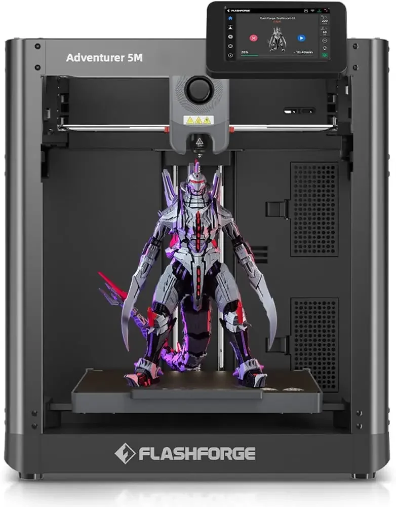 Adventurer 5M 3D Printer with Fully Auto Leveling System, Max 600mm/s High-Speed, 280℃ Quick-Detach Nozzle, CoreXY Structure