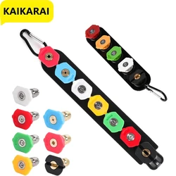 High Pressure Washer Nozzle 5 or 7 Pack With Holder 1/4 Inch Quick Connect to Washer Gun Pressure Washing Device For Wash Cars