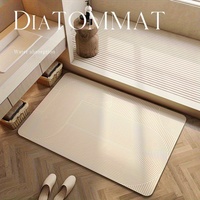 Diatomite Bath Mat Super Absorbent Non Slip Quick Dry Floor Pad for Bathroom Toilet Kitchen Entrance Easy Clean Durable Home Use