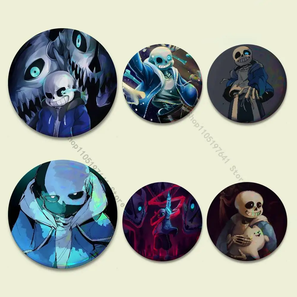

U-Undertale Sans doggo Badges Button Round Creative Pin Brooch Badge Bag Decor Fans Collect Friends Gifts
