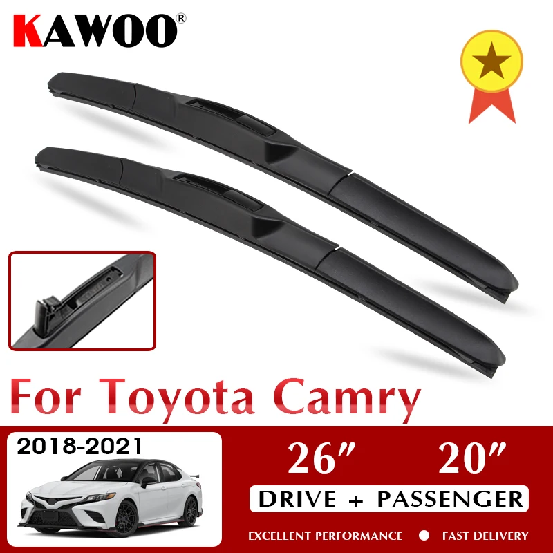 

KAWOO Wiper Front Car Wiper Blades For Toyota Camry 2018-2021 Windshield Windscreen Front Window Accessories 26"+20" LHD RHD