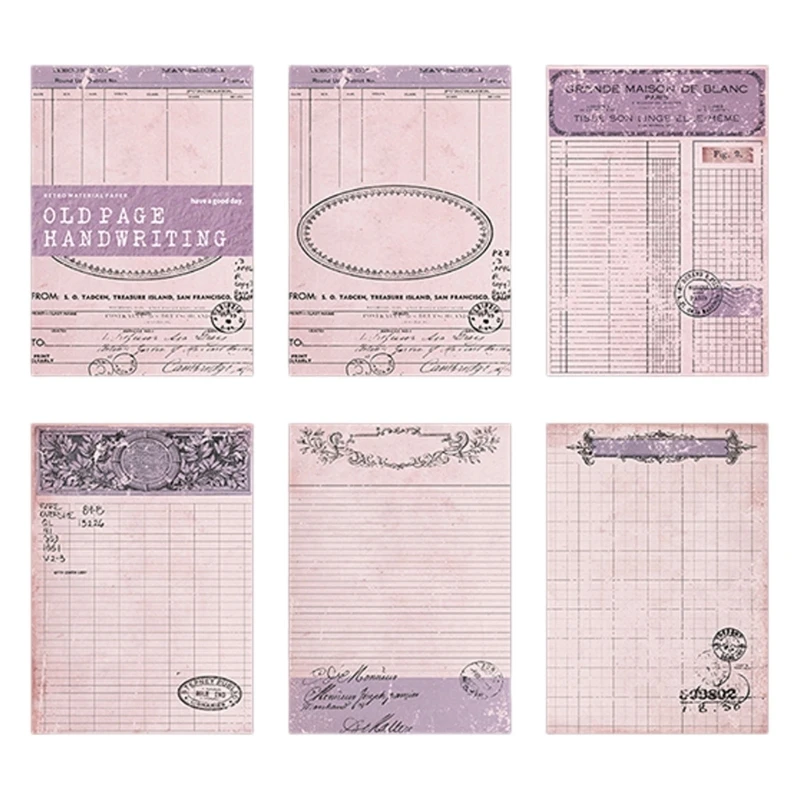 30 Sheets Retro Patterned Notebook Scrapbooking Decorative Paper For Card Making Journal Planner And Letter Writing