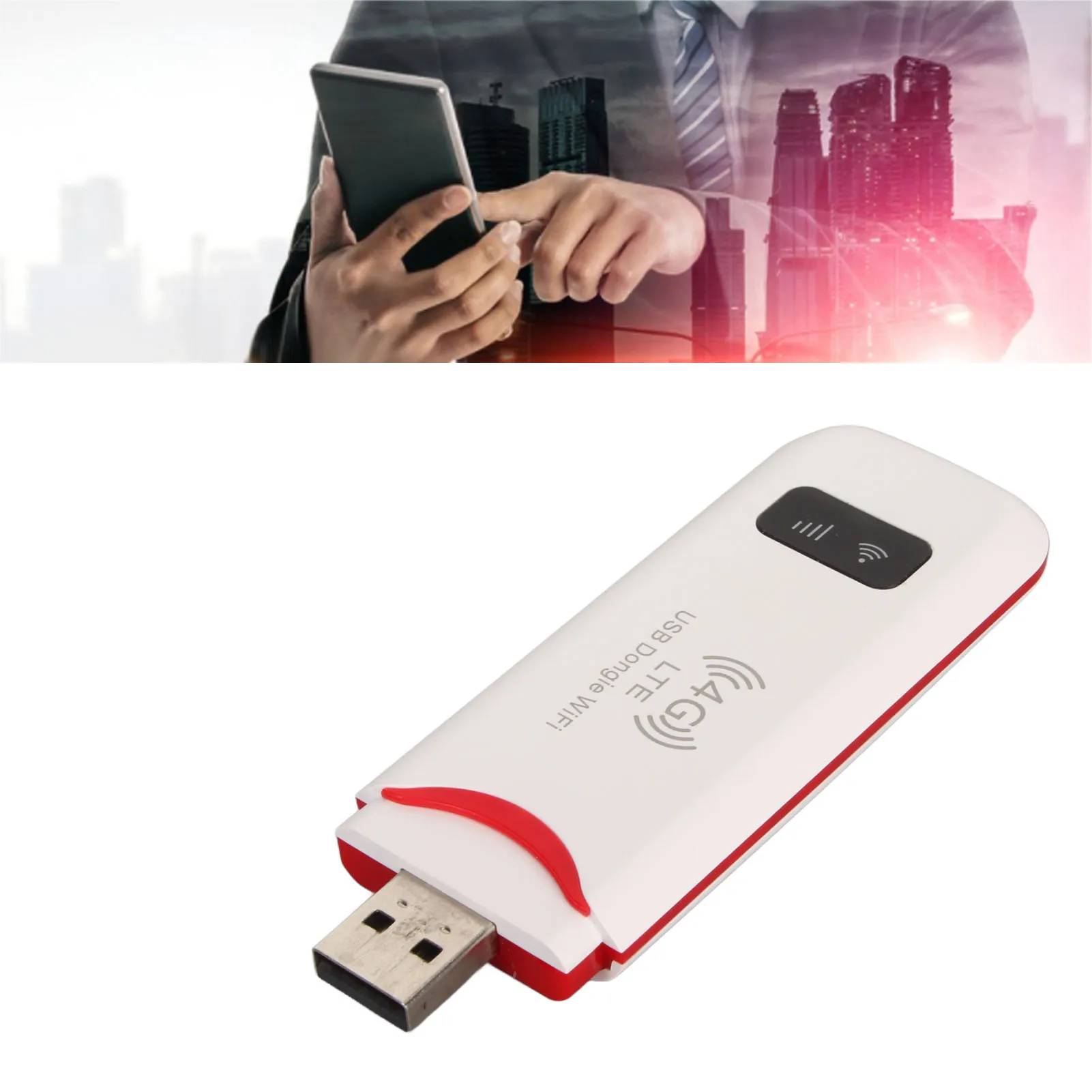 4G USB Mobile WiFi Portable WiFi Hotspot Multi Perangkat Mendukung Enkripsi Aman Kecepatan Tinggi dengan Slot Kartu SIM untuk Laptop untuk TV